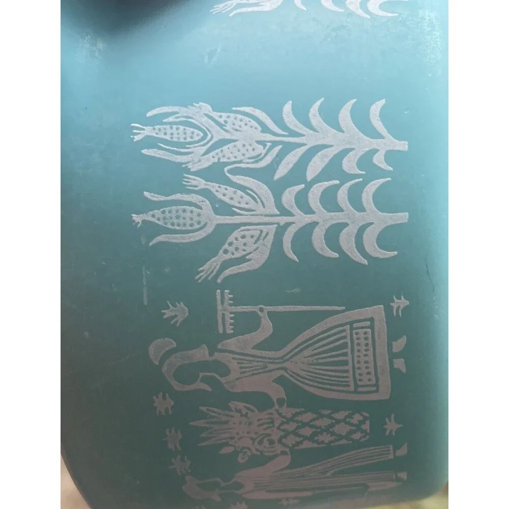 Vintage PYREX #473 Turquoise Blue Amish Butterprint 1 QT Casserole Dish No Lid